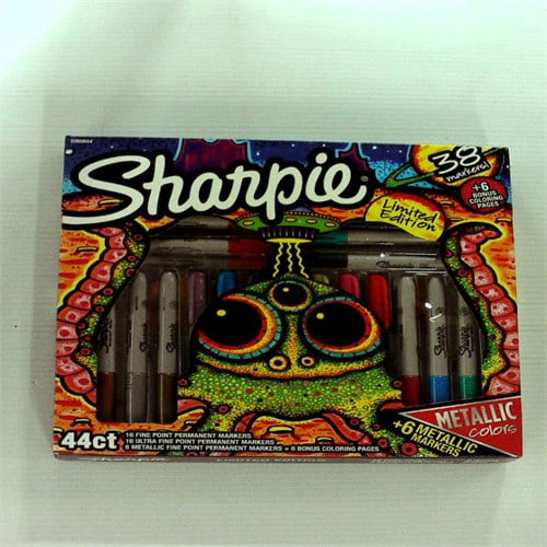 2019 Limited Edition 44ct Sharpie Permanent Marker Set 6 Coloring Pages for sale online